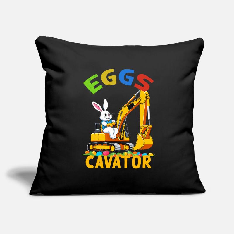 Funny Easter Saying Easter Bunny Excavator Driver Sofa pillowcase 17,3'' x 17,3'' (45 x 45 cm)