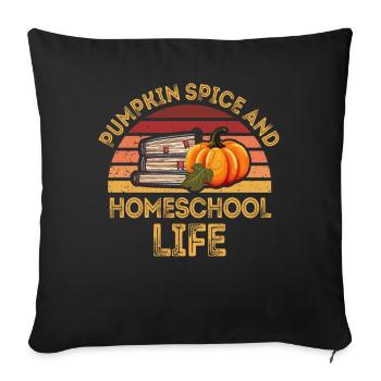 Pumpkin Spice et la vie à la maison - Housse de coussin décorative 45 x 45 cm - noir - Devant