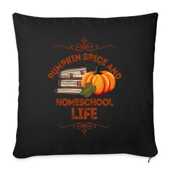 Pumpkin Spice et la vie à la maison - Housse de coussin décorative 45 x 45 cm - noir - Devant