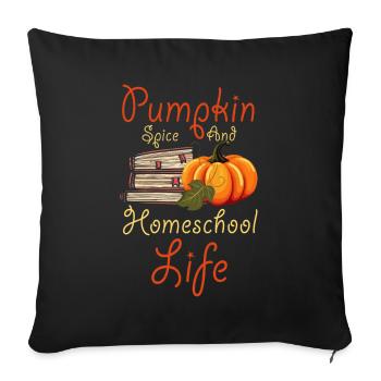 Pumpkin Spice et la vie à la maison - Housse de coussin décorative 45 x 45 cm - noir - Devant