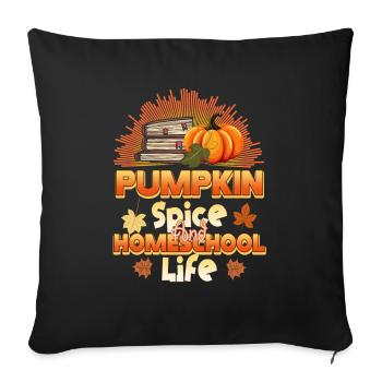 Pumpkin Spice et la vie à la maison - Housse de coussin décorative 45 x 45 cm - noir - Devant