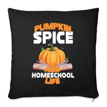 Pumpkin Spice et la vie à la maison - Housse de coussin décorative 45 x 45 cm - noir - Devant