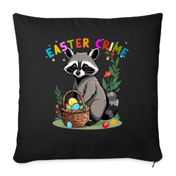 Funny Raccoon Costume Cute Easter Eggs - Sofa pillowcase 17,3'' x 17,3'' (45 x 45 cm) - black - Front