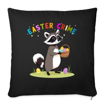 Funny Raccoon Costume Cute Easter Eggs - Sofa pillowcase 17,3'' x 17,3'' (45 x 45 cm) - black - Front