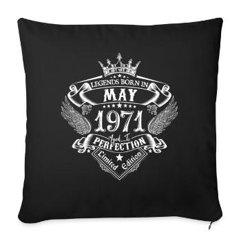 Mai 1971 Geburtstag Mai 1971 Mai Geschenk - Sofakissenbezug 45 x 45 cm - Schwarz - Vorne