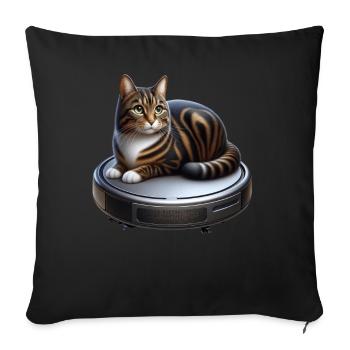 Vacuum Cleaner Driver Kitten Lover - Sofa pillowcase 17,3'' x 17,3'' (45 x 45 cm) - black - Front