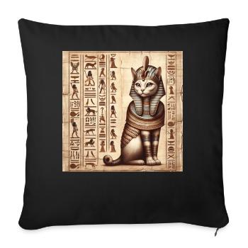 Pharaoh Papyrus Scroll Retro Desert - Sofa pillowcase 17,3'' x 17,3'' (45 x 45 cm) - black - Front
