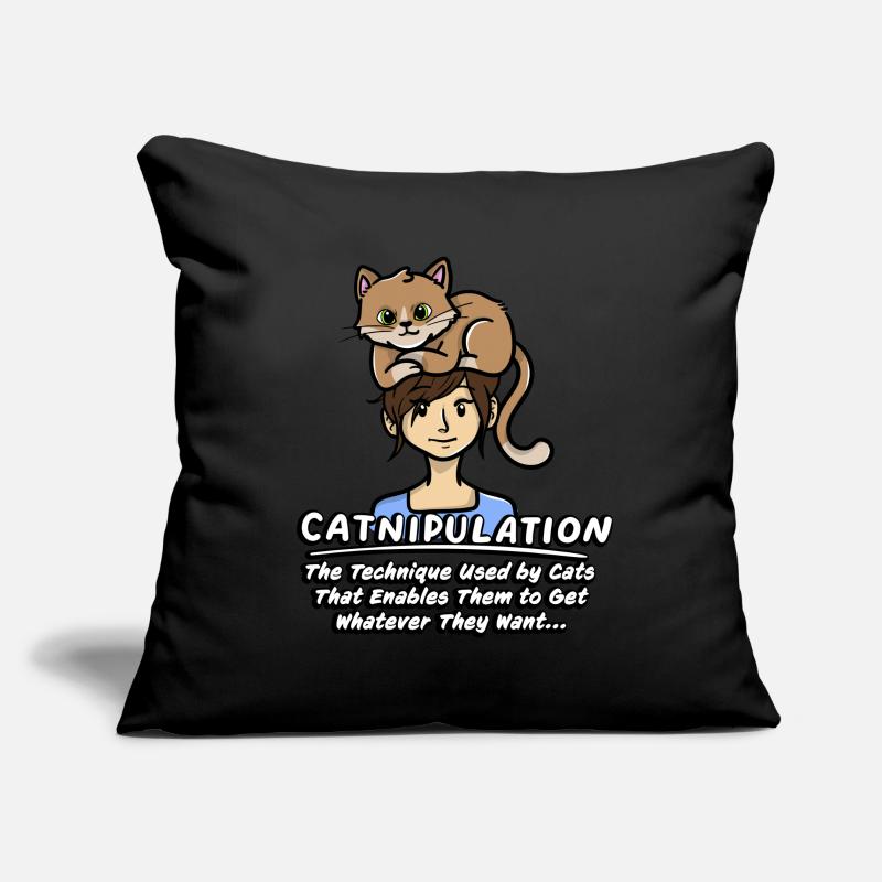 Technique De Catnipulation De Chaton Amant Chat Mignon Housse de coussin décorative 45 x 45 cm
