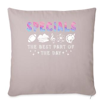 Specials Der beste Teil des Tages - Sofakissenbezug 45 x 45 cm - helles Taupe - Vorne