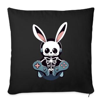 Easter Bunny Gamer Gaming Streetwear Iconic - Sofa pillowcase 17,3'' x 17,3'' (45 x 45 cm) - black - Front