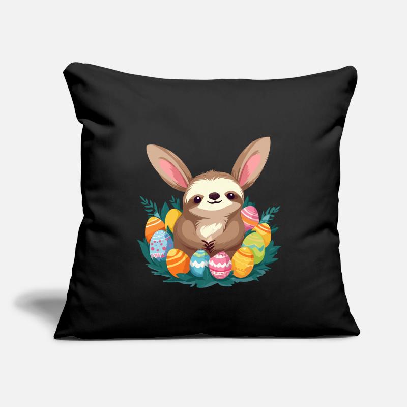 Funny Sloth Easter Bunny Iconic Easter Sofa pillowcase 17,3'' x 17,3'' (45 x 45 cm)