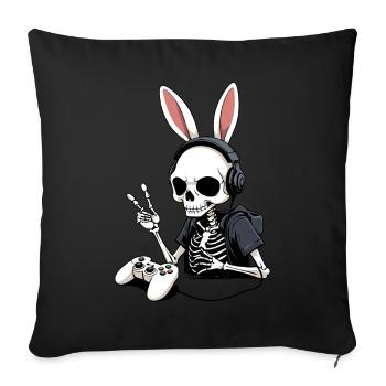 Easter Bunny Gamer Iconic Easter Gaming - Sofa pillowcase 17,3'' x 17,3'' (45 x 45 cm) - black - Front
