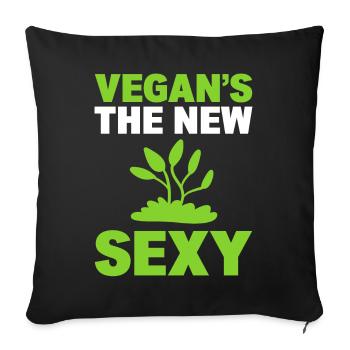 Lustige Veganer Vegan Aktivist - Sofakissenbezug 45 x 45 cm - Schwarz - Vorne