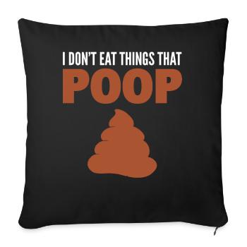 Lustige Veganer Gesundheit - Sofakissenbezug 45 x 45 cm - Schwarz - Vorne