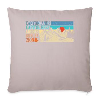 Explore Utah National Parks Mountains - Sofa pillowcase 17,3'' x 17,3'' (45 x 45 cm) - light taupe - Front