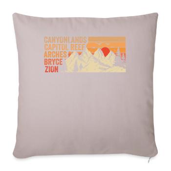 Explore Utah National Parks Mountains - Sofa pillowcase 17,3'' x 17,3'' (45 x 45 cm) - light taupe - Front