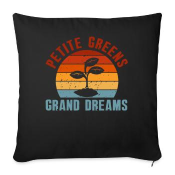 Urban Gardener Men Women Microgreens - Sofa pillowcase 17,3'' x 17,3'' (45 x 45 cm) - black - Front