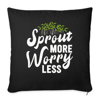 Urban Gardener Men Women Microgreens - Sofa pillowcase 17,3'' x 17,3'' (45 x 45 cm) - black - Front