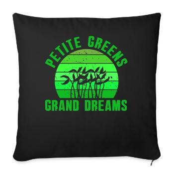 Urban Gardener Men Women Microgreens - Sofa pillowcase 17,3'' x 17,3'' (45 x 45 cm) - black - Front