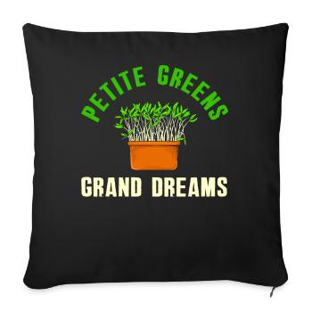 Urban Gardener Men Women Microgreens - Sofa pillowcase 17,3'' x 17,3'' (45 x 45 cm) - black - Front
