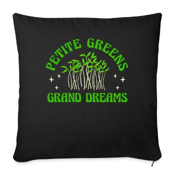 Urban Gardener Men Women Microgreens - Sofa pillowcase 17,3'' x 17,3'' (45 x 45 cm) - black - Front