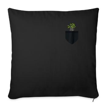 Urban Gardener Men Women Microgreens - Sofa pillowcase 17,3'' x 17,3'' (45 x 45 cm) - black - Front
