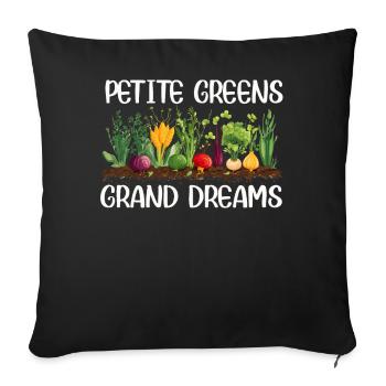 Urban Gardener Men Women Microgreens - Sofa pillowcase 17,3'' x 17,3'' (45 x 45 cm) - black - Front