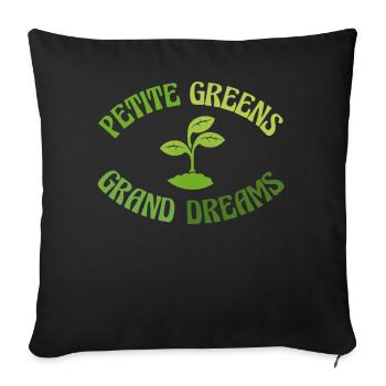 Urban Gardener Men Women Microgreens - Sofa pillowcase 17,3'' x 17,3'' (45 x 45 cm) - black - Front