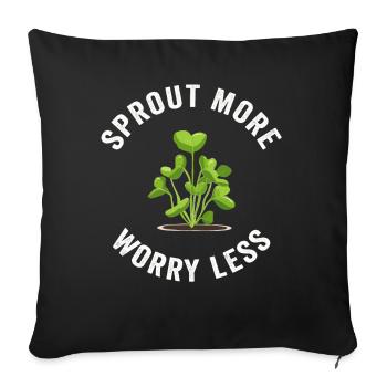 Urban Gardener Men Women Microgreens - Sofa pillowcase 17,3'' x 17,3'' (45 x 45 cm) - black - Front