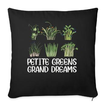 Urban Gardener Men Women Microgreens - Sofa pillowcase 17,3'' x 17,3'' (45 x 45 cm) - black - Front
