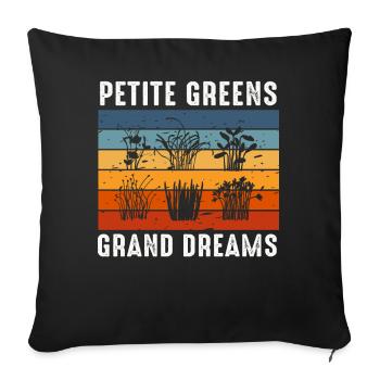 Urban Gardener Men Women Microgreens - Sofa pillowcase 17,3'' x 17,3'' (45 x 45 cm) - black - Front