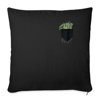 Urban Gardener Men Women Microgreens - Sofa pillowcase 17,3'' x 17,3'' (45 x 45 cm) - black - Front