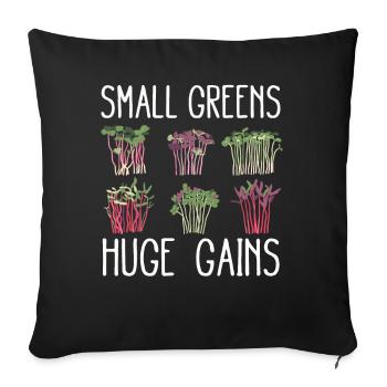 Urban Gardener Men Women Microgreens - Sofa pillowcase 17,3'' x 17,3'' (45 x 45 cm) - black - Front