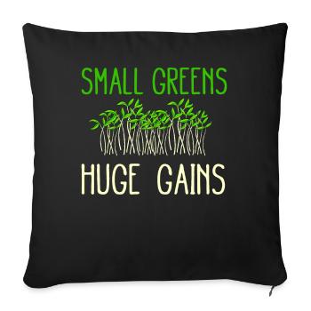 Urban Gardener Men Women Microgreens - Sofa pillowcase 17,3'' x 17,3'' (45 x 45 cm) - black - Front