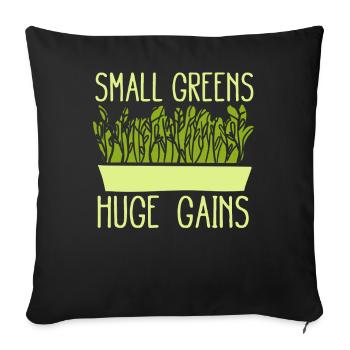 Urban Gardener Men Women Microgreens - Sofa pillowcase 17,3'' x 17,3'' (45 x 45 cm) - black - Front