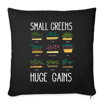 Urban Gardener Men Women Microgreens - Sofa pillowcase 17,3'' x 17,3'' (45 x 45 cm) - black - Front