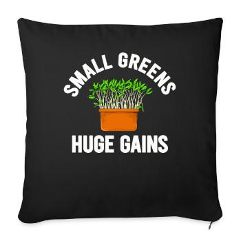 Urban Gardener Men Women Microgreens - Sofa pillowcase 17,3'' x 17,3'' (45 x 45 cm) - black - Front