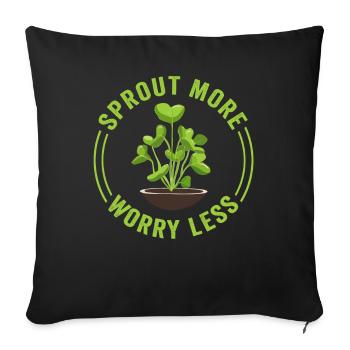Urban Gardener Men Women Microgreens - Sofa pillowcase 17,3'' x 17,3'' (45 x 45 cm) - black - Front
