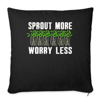 Urban Gardener Men Women Microgreens - Sofa pillowcase 17,3'' x 17,3'' (45 x 45 cm) - black - Front
