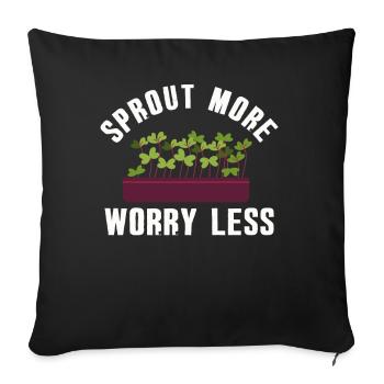 Urban Gardener Men Women Microgreens - Sofa pillowcase 17,3'' x 17,3'' (45 x 45 cm) - black - Front
