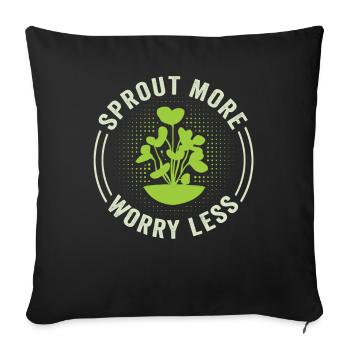 Urban Gardener Men Women Microgreens - Sofa pillowcase 17,3'' x 17,3'' (45 x 45 cm) - black - Front