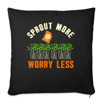 Urban Gardener Men Women Microgreens - Sofa pillowcase 17,3'' x 17,3'' (45 x 45 cm) - black - Front