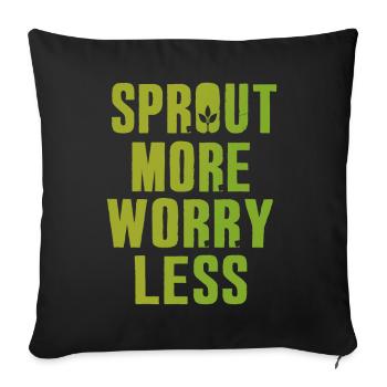 Urban Gardener Men Women Microgreens - Sofa pillowcase 17,3'' x 17,3'' (45 x 45 cm) - black - Front