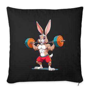 Funny Bodybuilder Animal Iknonic Workout - Sofa pillowcase 17,3'' x 17,3'' (45 x 45 cm) - black - Front