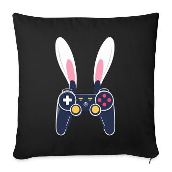 Easter Bunny Gamer & Gaming Streetwear Iconic - Sofa pillowcase 17,3'' x 17,3'' (45 x 45 cm) - black - Front