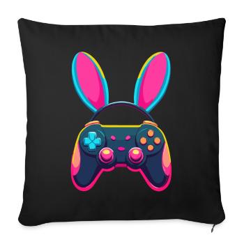 Easter Bunny Gamer & Gaming Streetwear Iconic - Sofa pillowcase 17,3'' x 17,3'' (45 x 45 cm) - black - Front