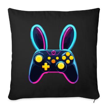Easter Bunny Gamer & Gaming Streetwear Iconic - Sofa pillowcase 17,3'' x 17,3'' (45 x 45 cm) - black - Front