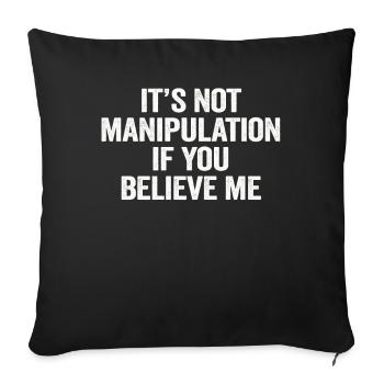 Pas de manipulation si vous croyez - Housse de coussin décorative 45 x 45 cm - noir - Devant