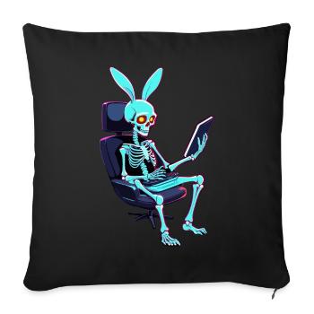 Easter Bunny Gamer Iconic Easter Gaming - Sofa pillowcase 17,3'' x 17,3'' (45 x 45 cm) - black - Front