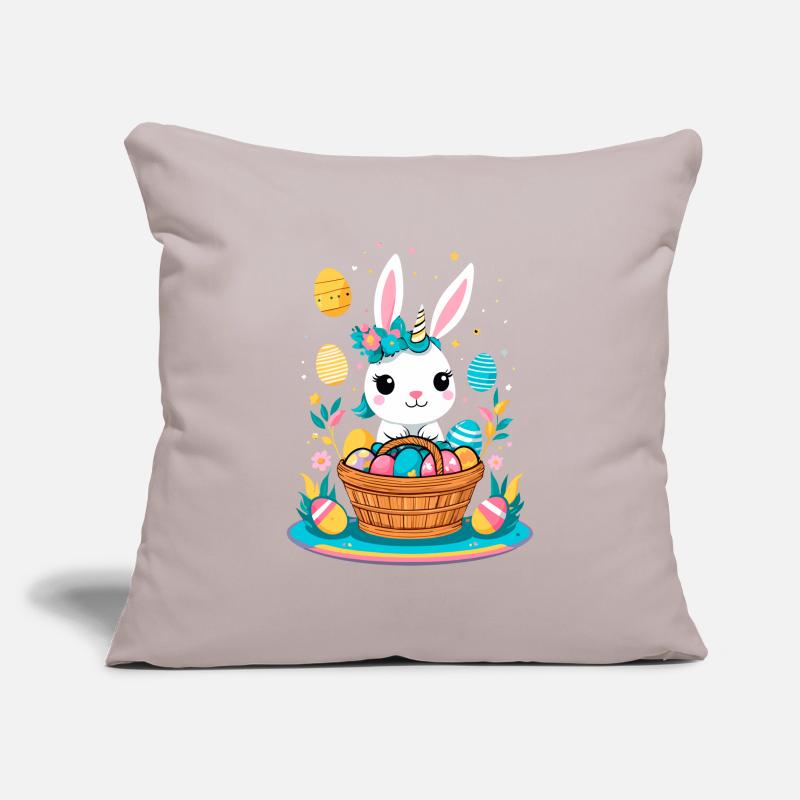 Funny Unicorn Easter Bunny Cute Easter Unicorn Sofa pillowcase 17,3'' x 17,3'' (45 x 45 cm)